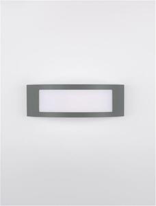 NOVA LUCE venkovní nástěnné svítidlo ZENITH tmavě šedý hliník akrylový difuzor proti oslnění E27 1x12W 220-240V bez žárovky IP44 9020933