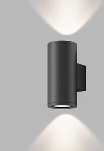 LED2 5131604 Mido 2, antracitové venkovní nástěnné svítidlo s oboustranným svícením, 2xGU10, výška 17cm, IP54