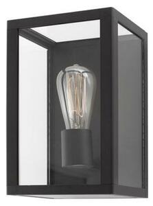 NOVA LUCE venkovní nástěnné svítidlo ZEST černý litý hliník čiré sklo E27 1x12W 220-240V IP54 bez žárovky 870026