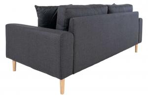 House Nordic Pohovka LIDO 2,5 sedák 180 cm, polyester tmavě šedý 1301430