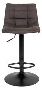 House Nordic Barová židle MIDDELFART tmavě šedá, černá podnož 1001302