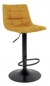House Nordic Barová židle MIDDELFART žlutý samet, černá podnož 1001303
