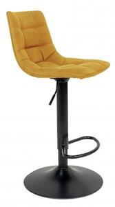 House Nordic Barová židle MIDDELFART žlutý samet, černá podnož 1001303