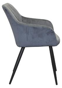 Jídelní židle DIAMANT šedý samet