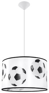 Dětské závěsné svítidlo Ball A, 1x plastové stínítko se vzorem, (fi 40cm)