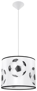 Dětské závěsné svítidlo Ball A, 1x plastové stínítko se vzorem, (fi 30cm)