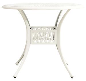 Zahradní stůl Hemsing - litý hliník - 90x90x74 cm | bílý