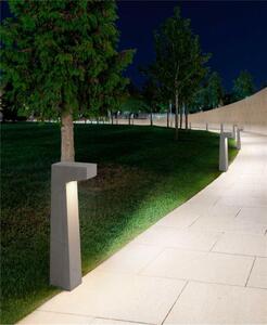 NOVA LUCE venkovní sloupkové svítidlo ARAN šedý beton skleněný difuzor LED 5W 3000K 120-230V IP65 9540212