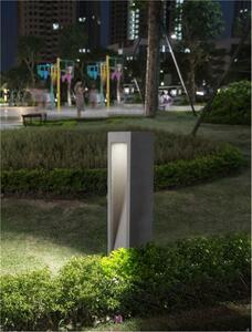 NOVA LUCE venkovní sloupkové svítidlo BARCO šedý beton skleněný difuzor LED 6W 3000K 120-230V IP65 9540208