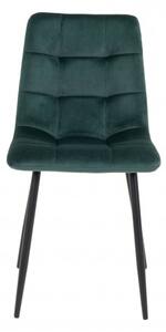House Nordic Jídelní židle MIDDELFART samet, zelená 1001195