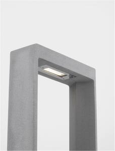 NOVA LUCE venkovní sloupkové svítidlo CAIRO šedý beton skleněný difuzor LED 8W 3000K 120-230V IP65 9540218