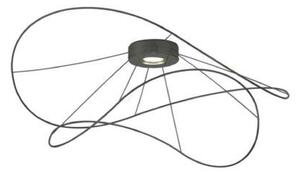 Axolight Hoops 2, černé stropní designové svítidlo, 17,5W LED 3000K stmívatelné, prům. 100cm, výška 39cm