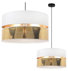 Závěsné svítidlo Asti2, 1x PVC/bílé textilní stínítko, (fi 40cm), g, b