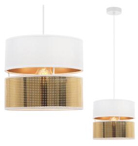 Závěsné svítidlo Asti2, 1x PVC/bílé textilní stínítko, (fi 20cm), g, w
