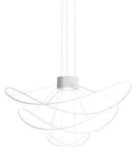 Axolight Hoops 3, bílé závěsné svítidlo, 2x17,5W LED 3000K stmívatelné, prům. 100cm, výška 54cm