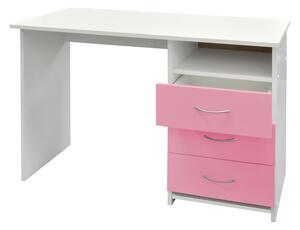 Idea nábytek Psací stůl 44 růžová/bílá