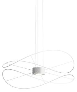 Axolight Hoops 2, bílé závěsné svítidlo, 2x17,5W LED 3000K stmívatelné, prům. 100cm, výška 43cm