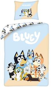 Bavlněné ložní povlečení Bluey - motiv Parta kamarádů - 100% bavlna - 70x90 cm + 140x200 cm