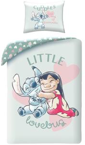 Bavlněné ložní povlečení Lilo a Stitch v objetí - 100% bavlna - 70x90 cm + 140x200 cm