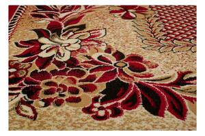 *Kusový koberec PP Květiny červený 100x200cm