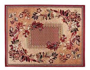 *Kusový koberec PP Květiny červený 140x200cm