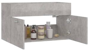 Skříňka pod umyvadlo Skei - dřevotříska - 80 x 38,5 x 46 cm | betonově šedá