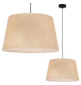 Závěsné svítidlo Juta, 1x jutové stínítko, (fi 44cm), b