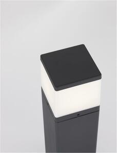 NOVA LUCE venkovní sloupkové svítidlo FERRON tmavě šedý hliník a čirý akrylový difuzor E27 1x12W 220-240V bez žárovky IP65 9060184