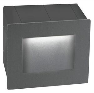 Nova Luce Venkovní zapuštěné svítidlo do zdi KRYPTON tmavě šedé, LED 3W 3000K 15st. IP54