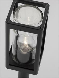 NOVA LUCE venkovní sloupkové svítidlo FIGO tmavě šedý hliník a čiré sklo E27 1x12W 220-240V bez žárovky IP54 9060193