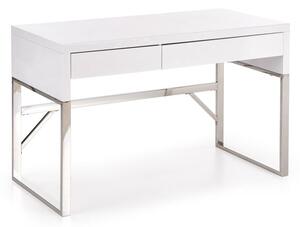 Halmar Bílý psací stůl se zásuvkami B32