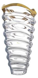 KŘISTÁLOVÁ VÁZA BOHEMIA PRESTIGE WAVE GOLD 340MM