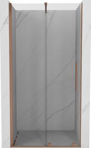 Mexen Velar, posuvné dveře do otvoru 70x200 cm, 8mm čiré sklo, měděná matná, 871-070-000-01-65