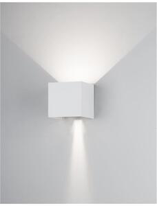 Nova Luce Venkovní nástěnné svítidlo COMO bílá hliník LED 2x3W 3000K nastavitelný úhel 0-90st. IP54