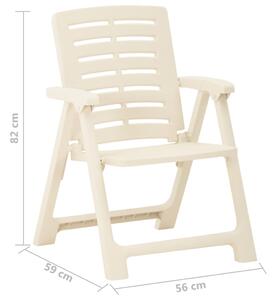 Zahradní židle Bellcaro - plastové - 4 ks | bílé
