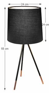 Stolní lampa JADE Typ 4 černá Tempo Kondela