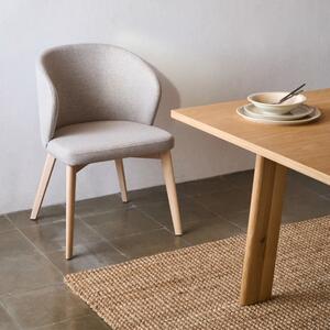 Hnědá čalouněná jídelní židle Kave Home Darice