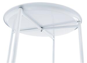 Příruční stolek 44x53cm s kolečky v bílém provedením TK2134