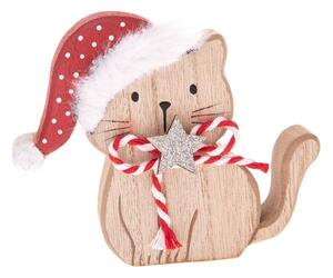 Dřevěná vánoční figurka (výška 10 cm) Cat – Dakls