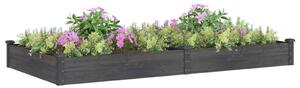 Zahradní vyvýšený záhon s vložkou šedý 240x120x25cm masiv jedle