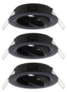 Paulmann 92487 Choose, sada černých výklopných bodovek 3x10W, průměr 8,4cm
