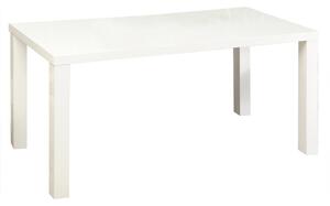 KONDELA Jídelní stůl, bílá vysoký lesk HG, 140-180x80 cm, ASPER NEW TYP 1