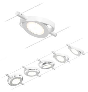 Paulmann 94416 CorDuo RoundMac, sada lankové LED osvětlení, 5x4,5W LED 3000K, bílá/chrom, délka 500cm