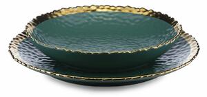 Keramická sada talířů Kati Green Gold 8ks
