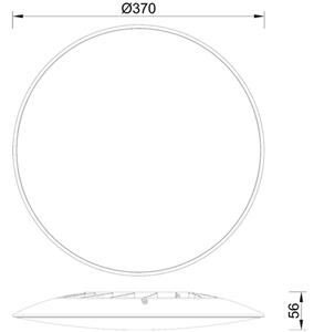 Mantra 8691 Slim, bílé stropní svítidlo, LED 24W, CCT 3000/4000/5000K, průměr 37cm
