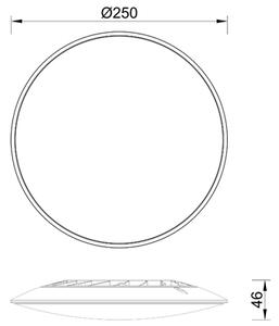 Mantra 8690 Slim, bílé stropní svítidlo, LED 14W, CCT 3000/4000/5000K, průměr 25cm
