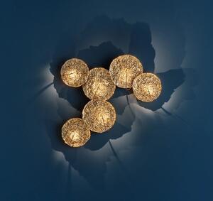 Catellani & Smith Luxusní nástěnné/stropní LED svítidlo Gold Moon, 2700K, 6x1,1W
