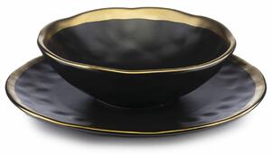Keramická sada talířů Lissa Black Gold 2ks