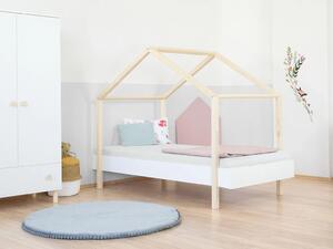 Dětská domečková postel MODULAR s předním štítem 90x200 cm, Zvolte variantu: Bez čela