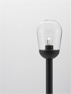 NOVA LUCE venkovní sloupkové svítidlo OMIKA tmavě šedý hliník a čiré sklo E27 1x12W 220-240V bez žárovky IP54 9060196